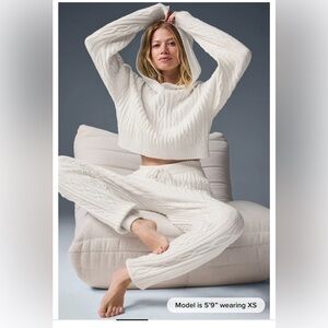 ALO Cable Knit Winter Bliss Hoodie